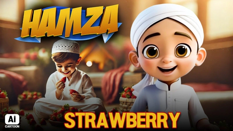Strawberry | Hamza Cartoon Series | AI Cartoon Video | Madani Channel Program